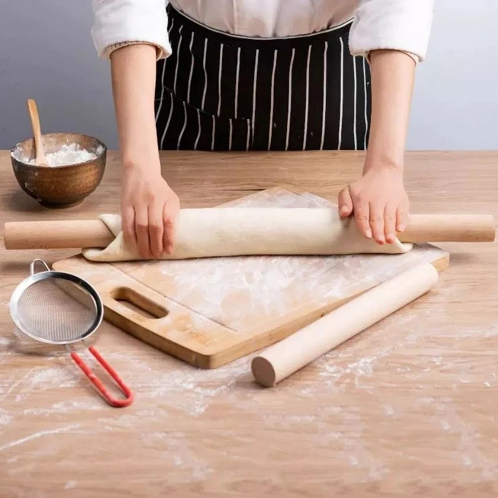 Rouleau à Pâtisserie en Bois de Hêtre – Mini Rouleau pour Pâte et Pâtisserie (16cm, 25cm, 30cm, 40cm)